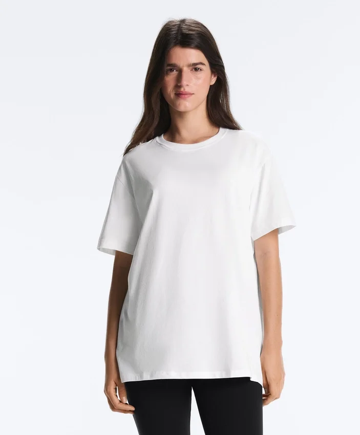 T-shirt oversize à manches courtes en mélange de coton T-shirt oversize à manches courtes en mélange de coton