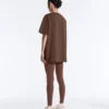 T-shirt oversize à manches courtes en mélange de coton T-shirt oversize à manches courtes en mélange de coton