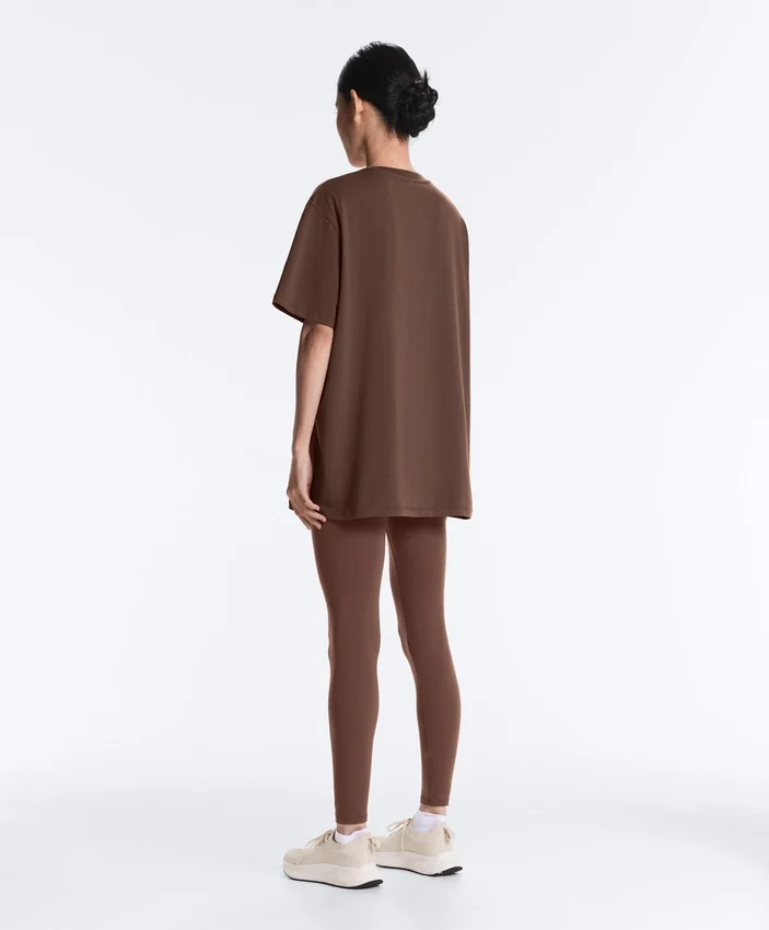 T-shirt oversize à manches courtes en mélange de coton T-shirt oversize à manches courtes en mélange de coton