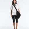 T-shirt oversize à manches courtes en mélange de coton T-shirt oversize à manches courtes en mélange de coton