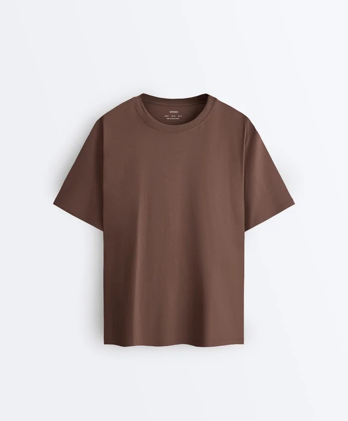 T-shirt oversize à manches courtes en mélange de coton T-shirt oversize à manches courtes en mélange de coton