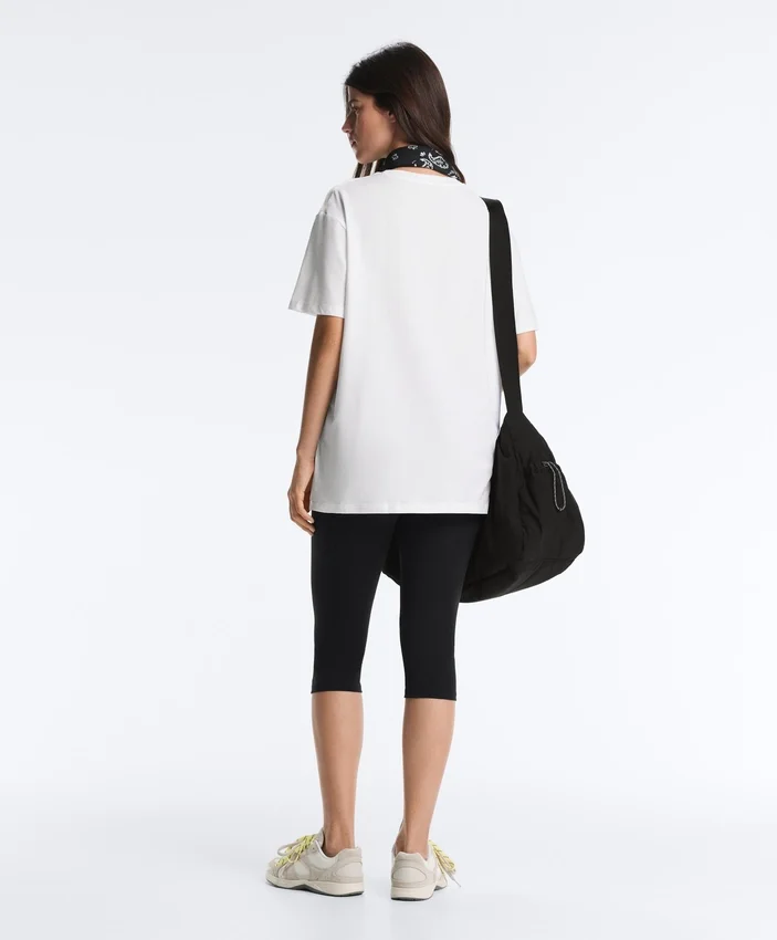 T-shirt oversize à manches courtes en mélange de coton T-shirt oversize à manches courtes en mélange de coton