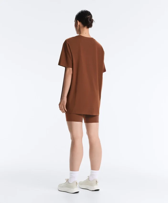 T-shirt oversize à manches courtes en mélange de coton T-shirt oversize à manches courtes en mélange de coton