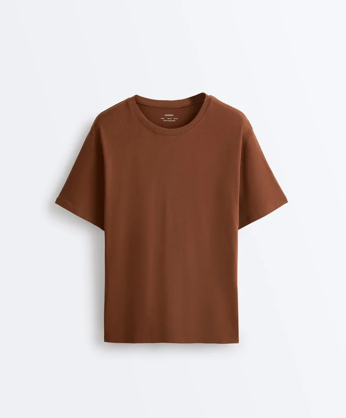 T-shirt oversize à manches courtes en mélange de coton T-shirt oversize à manches courtes en mélange de coton