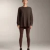 T-shirt oversize à manches longues en coton mélangé T-shirt oversize à manches longues en coton mélangé