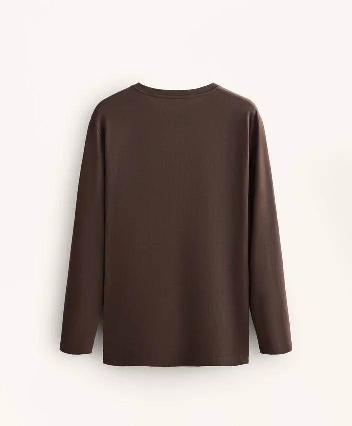 T-shirt oversize à manches longues en coton mélangé T-shirt oversize à manches longues en coton mélangé