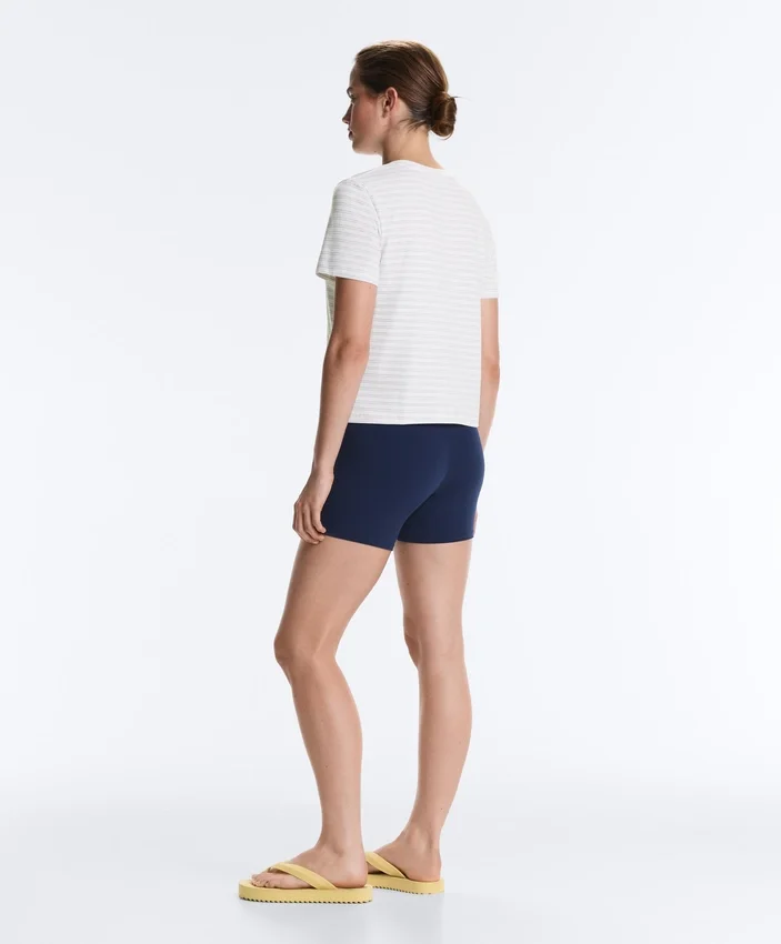 T-shirt à rayures en mélange de coton, coupe classique T-shirt à rayures en mélange de coton, coupe classique