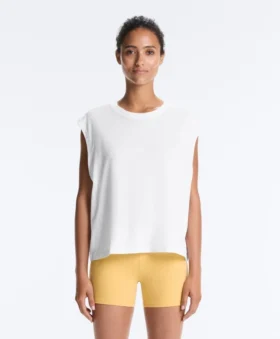 T-shirt sans manches en coton mélangé