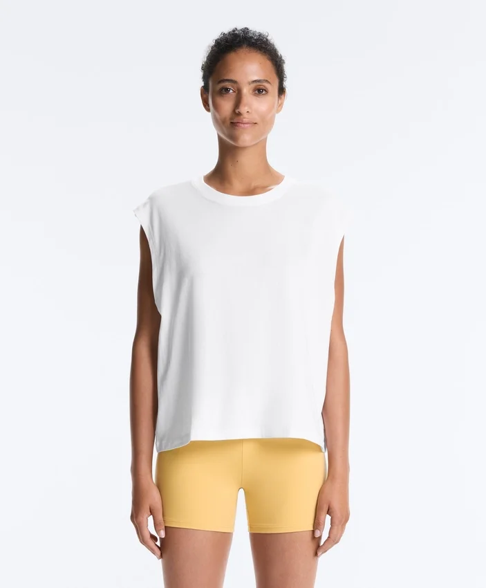 T-shirt sans manches en coton mélangé T-shirt sans manches en coton mélangé