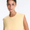 T-shirt sans manches en coton mélangé T-shirt sans manches en coton mélangé