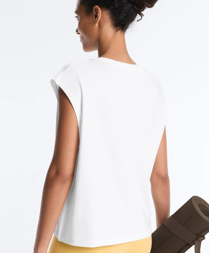 T-shirt sans manches en coton mélangé T-shirt sans manches en coton mélangé