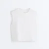 T-shirt sans manches en coton mélangé T-shirt sans manches en coton mélangé