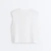 T-shirt sans manches en coton mélangé T-shirt sans manches en coton mélangé