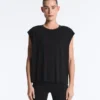 T-shirt sans manches en mélange de modal T-shirt sans manches en mélange de modal