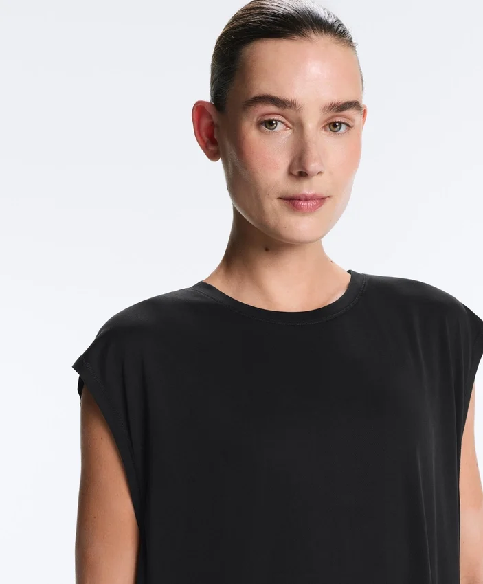 T-shirt sans manches en mélange de modal T-shirt sans manches en mélange de modal