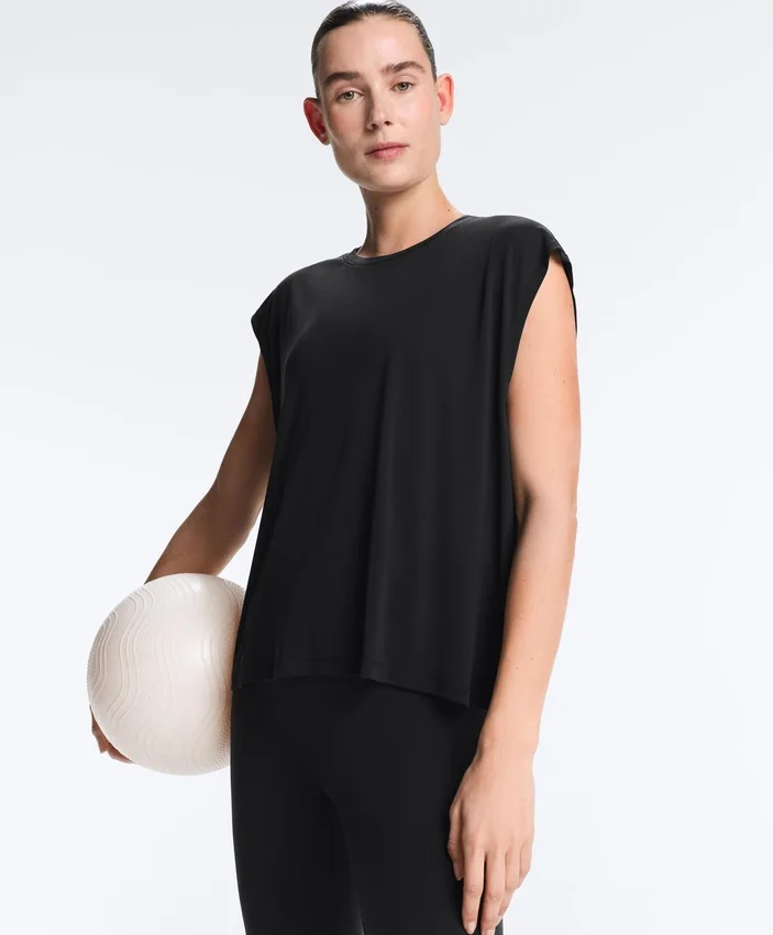 T-shirt sans manches en mélange de modal T-shirt sans manches en mélange de modal
