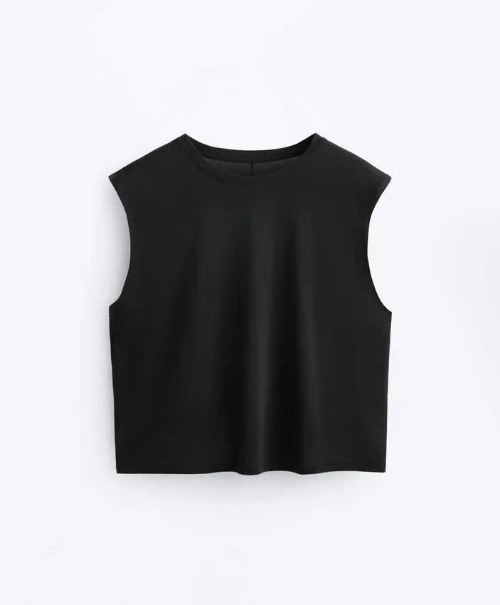 T-shirt sans manches en mélange de modal T-shirt sans manches en mélange de modal