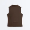 T-shirt sans manches à fermeture éclair