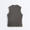 T-shirt sans manches à fermeture éclair