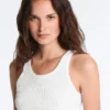T-shirt sans manches smocké sans coutures T-shirt sans manches smocké sans coutures