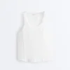 T-shirt sans manches smocké sans coutures T-shirt sans manches smocké sans coutures