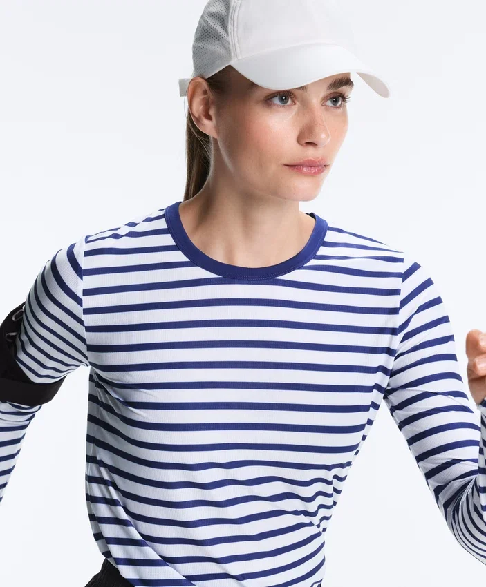 T-shirt technique à manches longues rayé T-shirt technique à manches longues rayé