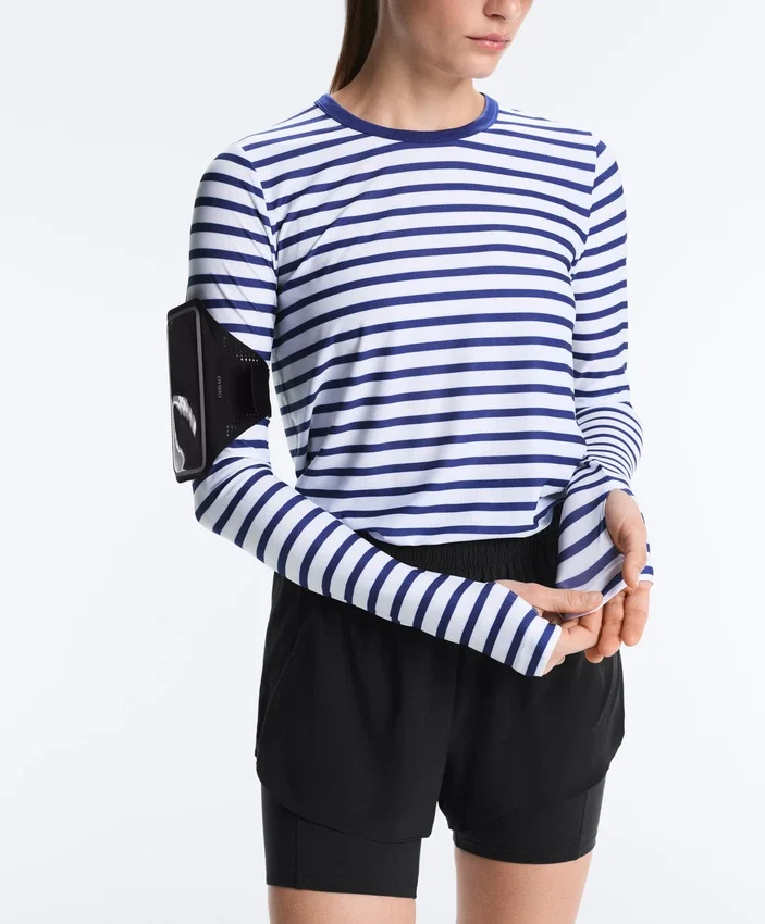 T-shirt technique à manches longues rayé T-shirt technique à manches longues rayé