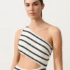 Trikinis asymétriques en crochet rayé