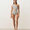 Trikinis asymétriques à rayures en crochet
