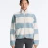 Veste aviateur en imitation peaux lainées rayée