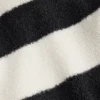 Veste aviateur en imitation peaux lainées rayée