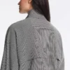 Veste aviateur en mélange de lyocell à carreaux vichy Veste aviateur en mélange de lyocell à carreaux vichy