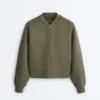 Veste aviateur à rayures en modal Soft Touch