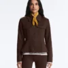 Veste à basque effet néoprène avec bordures côtelées Veste à basque effet néoprène avec bordures côtelées