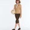 Veste à basque effet néoprène avec bordures côtelées Veste à basque effet néoprène avec bordures côtelées