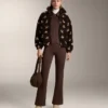 Veste à basque effet néoprène avec bordures côtelées Veste à basque effet néoprène avec bordures côtelées