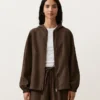 Veste à capuche 100 % lin