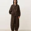 Veste à capuche 100 % lin