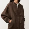 Veste à capuche 100 % lin
