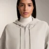 Veste à capuche avec détails en bord-côte et modal brossé Veste à capuche avec détails en bord-côte et modal brossé