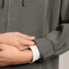 Veste à capuche avec détails en bord-côte et modal brossé Veste à capuche avec détails en bord-côte et modal brossé