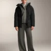 Veste à capuche avec détails en bord-côte et modal brossé Veste à capuche avec détails en bord-côte et modal brossé