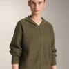 Veste à capuche en maille structurée Veste à capuche en maille structurée
