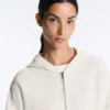 Veste à capuche en maille structurée Veste à capuche en maille structurée