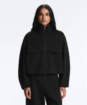 Veste carrée effet néoprène