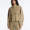 Veste carrée effet néoprène