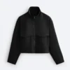 Veste carrée effet néoprène