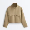 Veste carrée effet néoprène