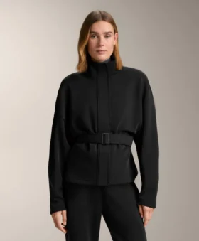 Veste ceinturée en modal brossé