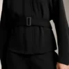 Veste ceinturée en modal brossé